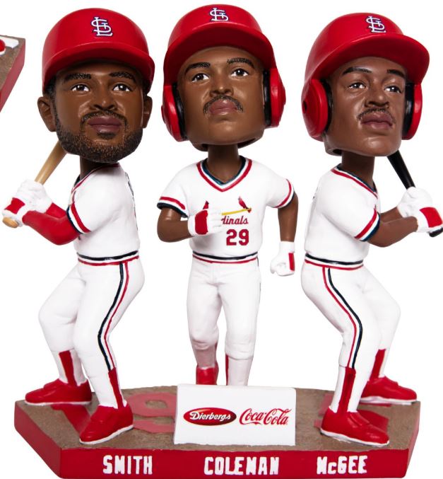Ozzie Smith, Willie McGee, and Vince Coleman