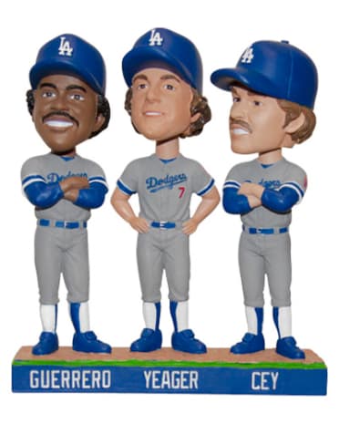 Ron Cey, Steve Garvey, and Pedro Guerrero
